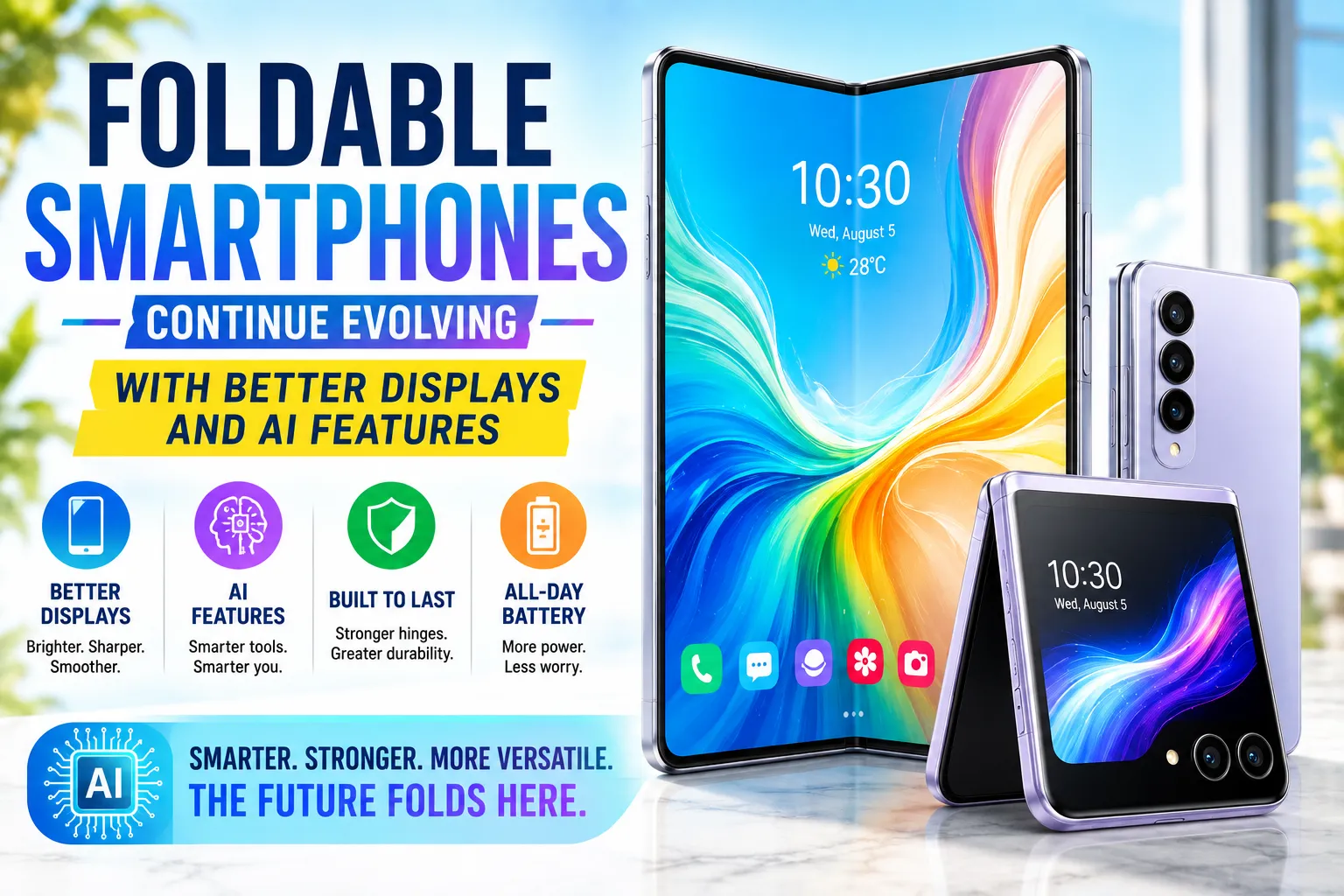 Foldable Smartphones Continue Evolving With Better Displays and AI Features